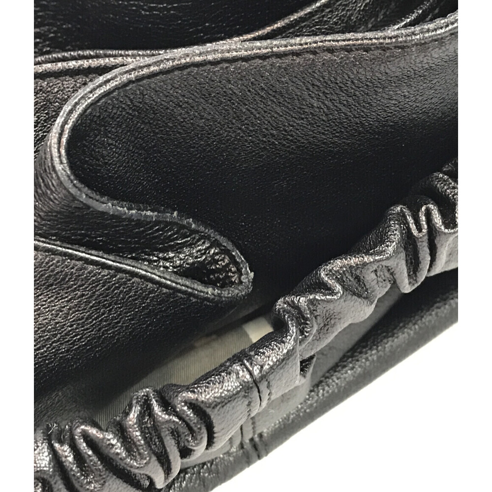 Burberry Warrior Drawstring Hobo bag black leather - Picture 5 of 6